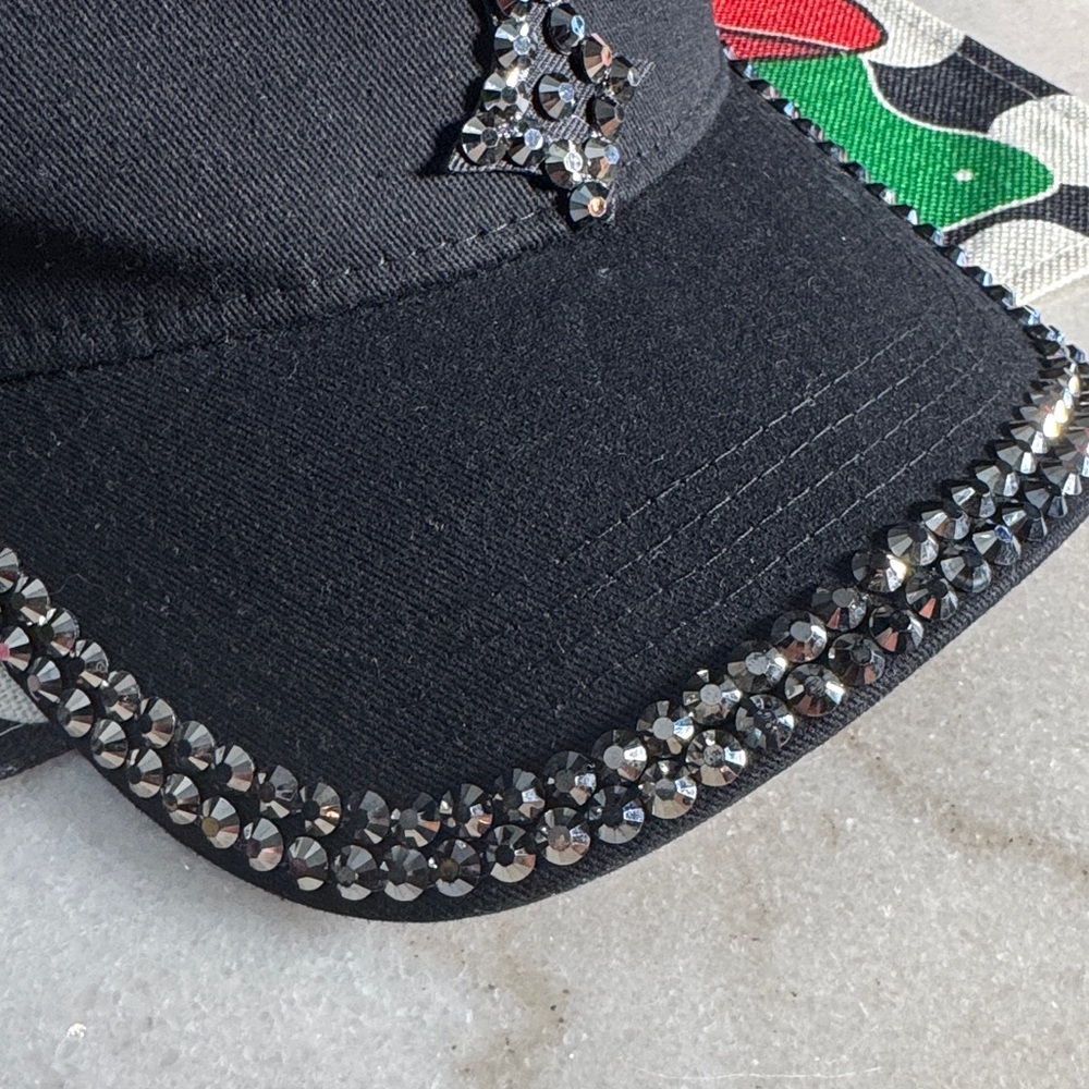 Womens studded black hat - Picture 7 of 7
